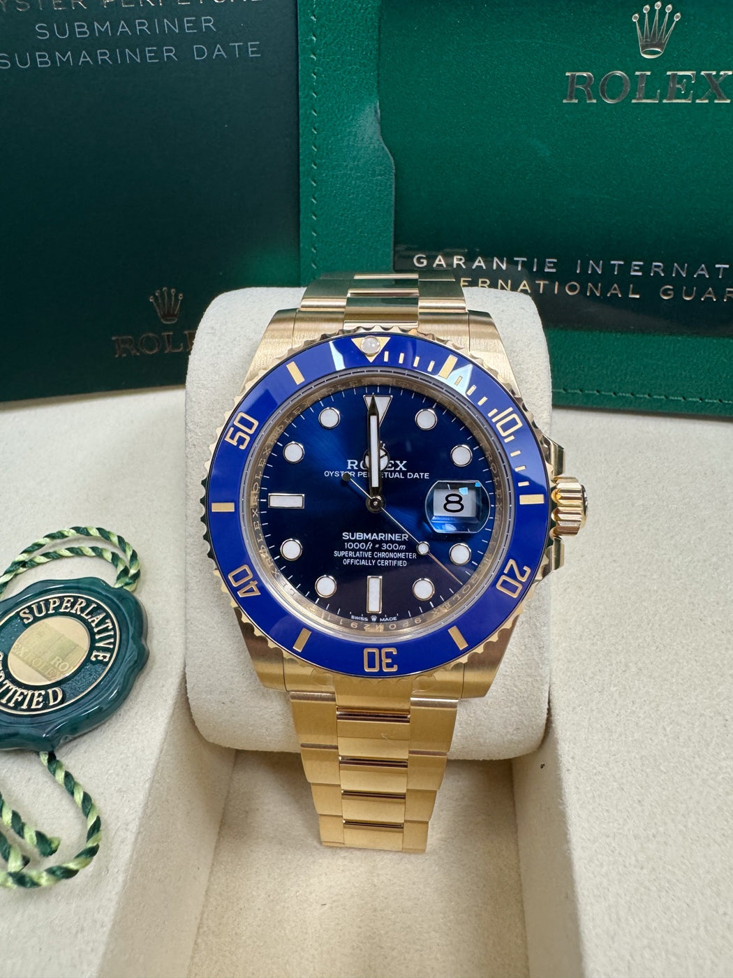 Rolex Submariner "Full Gold Bluesy" 41mm Yellow Gold Blue Dial Blue Bezel