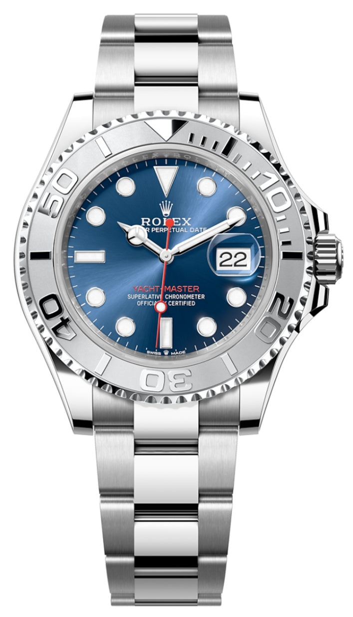 Rolex Yacht-Master 40mm Blue Dial Platinum Bezel Oyster Bracelet – 126622 - New