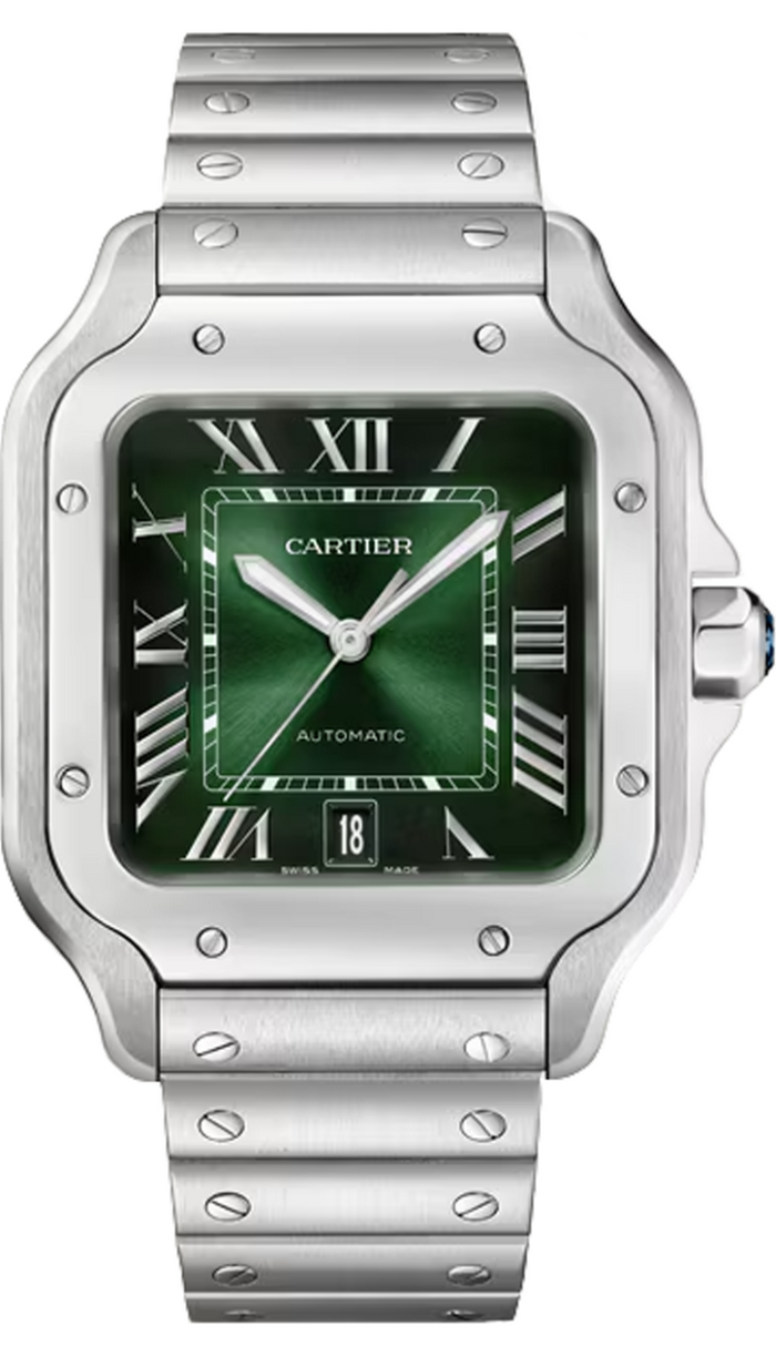 Cartier Santos Large Green Dial - WSSA0062 - New 2025 – Gamzo & Co