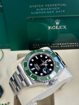 Side Profile of Rolex Submariner 126610LV Showing Bezel and Case Detail in Oystersteel