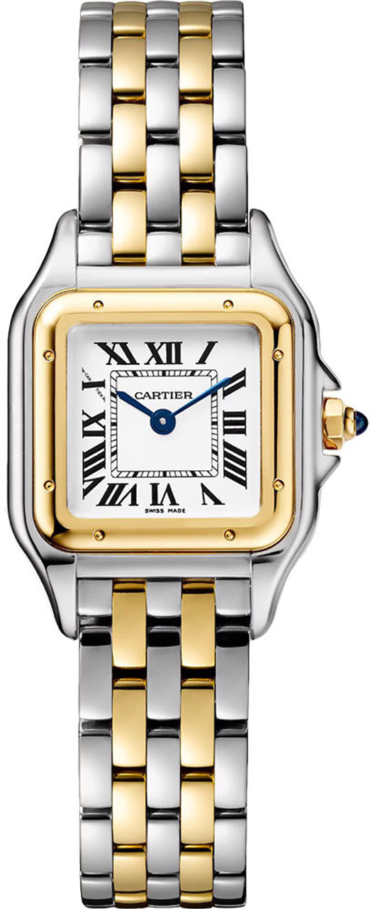 Panthẻre De Cartier Small Two Tone Silvered Roman Dial W2PN0013