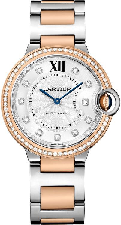 Cartier Ballon Bleu Medium 36mm Silver & Diamonds Dial W3BB0024 - New 2026