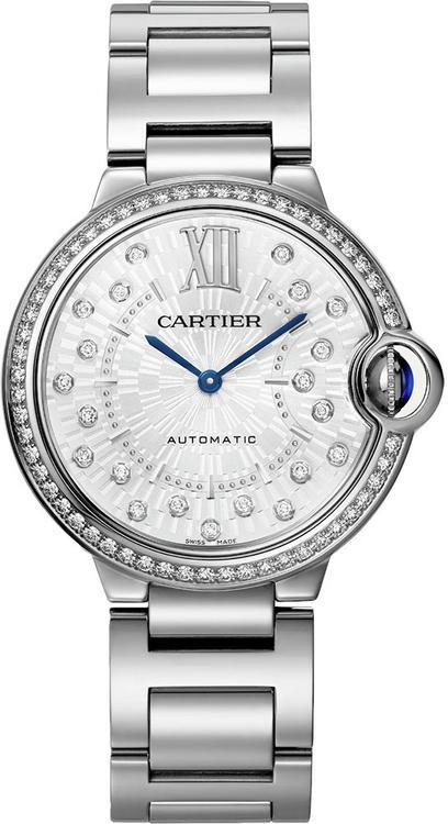 Cartier Ballon Bleu Medium 36mm Silver & Diamonds Dial W4BB0036 - New 2026