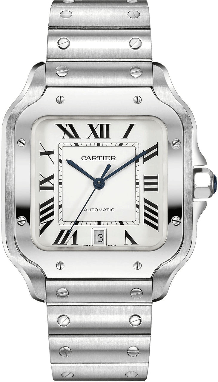 Cartier Santos Large Silver Dial WSSA0018