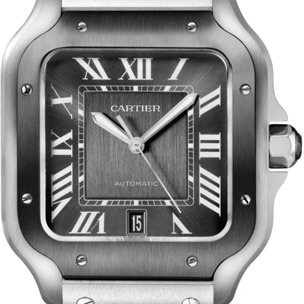 Cartier Santos Large ADLC Bezel Grey Dial - WSSA0037 - New 2025