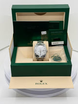 Rolex Datejust 41mm Smooth Bezel White Roman Dial Oyster - 126300 - Brand New 2024
