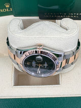 Rolex Datejust 41mm Two-Tone Everose Gold Fluted Bezel "Wimbledon" Dial Oyster - 126331 - New 2025