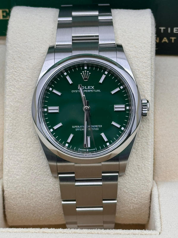 Rolex Oyster Perpetual 41mm Green Dial - 124300 - New 2024