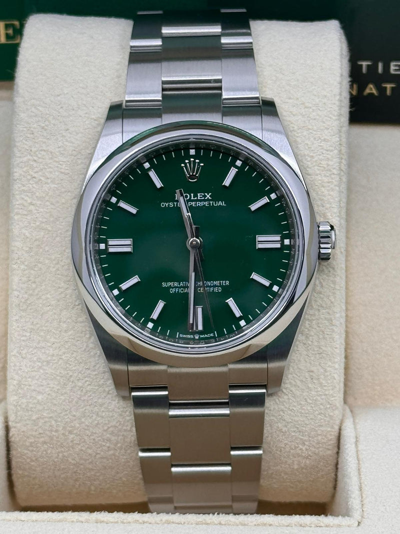 Rolex Oyster Perpetual 41mm Green Dial - 124300 - New 2025