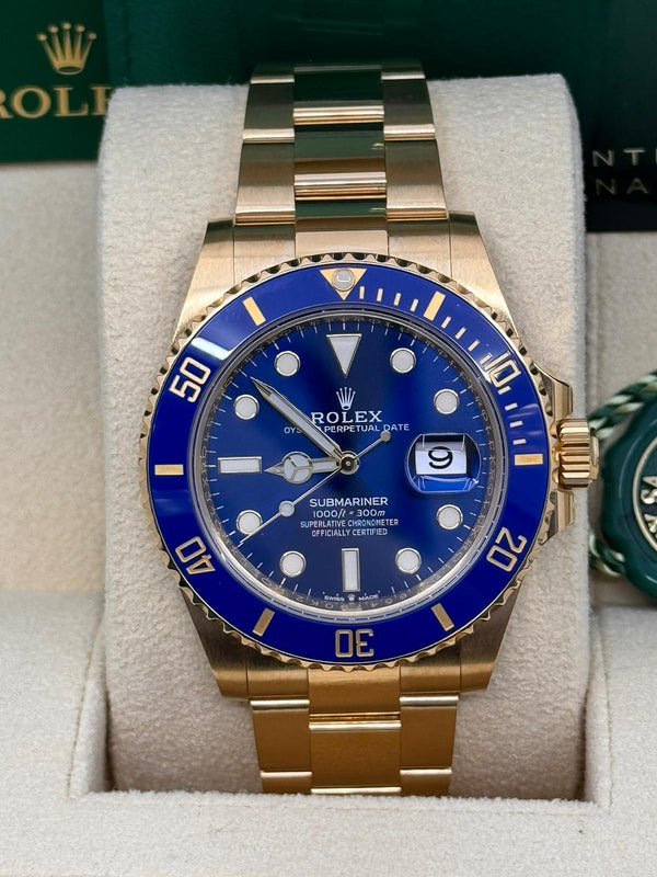 Rolex Submariner 41mm Yellow Gold Blue Dial Blue Bezel "Bluesy" - 126618LB - New 2025