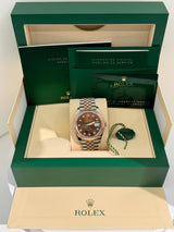 Rolex Datejust 41m Two-Tone Everose Gold Fluted Bezel Chocolate Diamond Dial Jubilee - 126331 - Brand New 2024