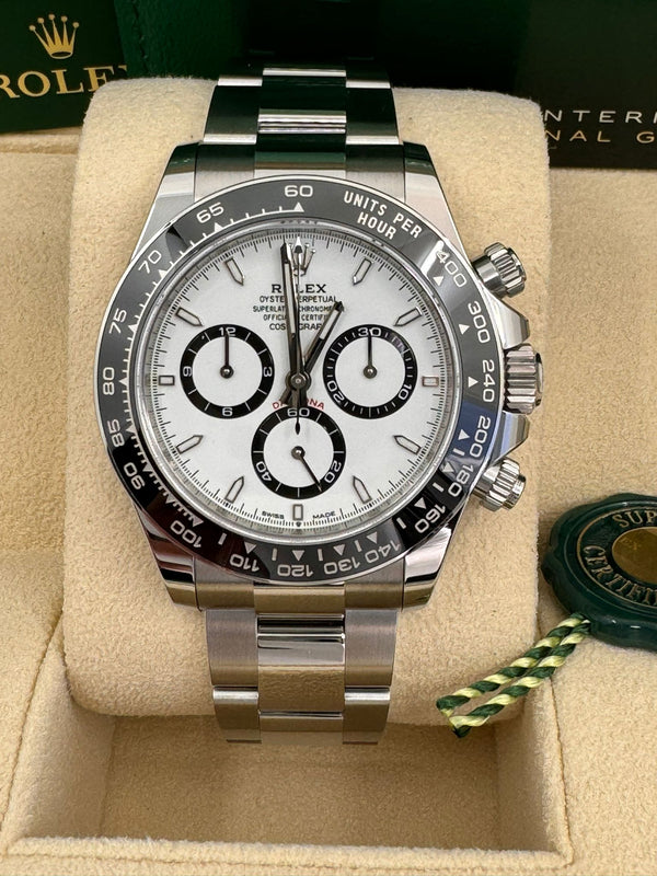 Rolex Cosmograph Daytona 40mm Ceramic Bezel White "Panda" Dial - 126500LN - New 2025