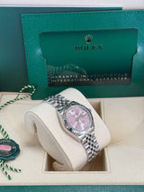 Rolex Lady Datejust 28mm Pink Diamond Dial Jubilee - 279174 - New 2024