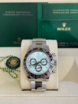 Rolex Cosmograph Daytona 40mm Platinum "Platona" Ceramic Brown Bezel Ice Blue Dial - 126506 - New 2024