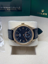 Rolex 1908 Yellow Gold Black Dial Black Alligator Strap - 52508 - New 2025