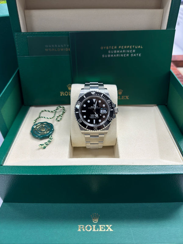 Rolex Submariner 41mm Date Stainless Steel Black Dial Black Bezel  - 126610LN - New 2025