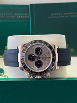 Rolex Cosmograph Daytona 40mm Everose Gold Ceramic Bezel Sundust and Black Index Dial Oysterflex - 126515LN - New 2025