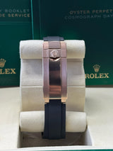 Rolex Cosmograph Daytona 40mm Everose Gold Ceramic Bezel Sundust and Black Index Dial Oysterflex - 126515LN - New 2025
