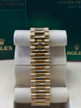 Rolex Yellow Gold President Day Date 40mm Black Diamond Baguette Dial - 228238 - New 2025