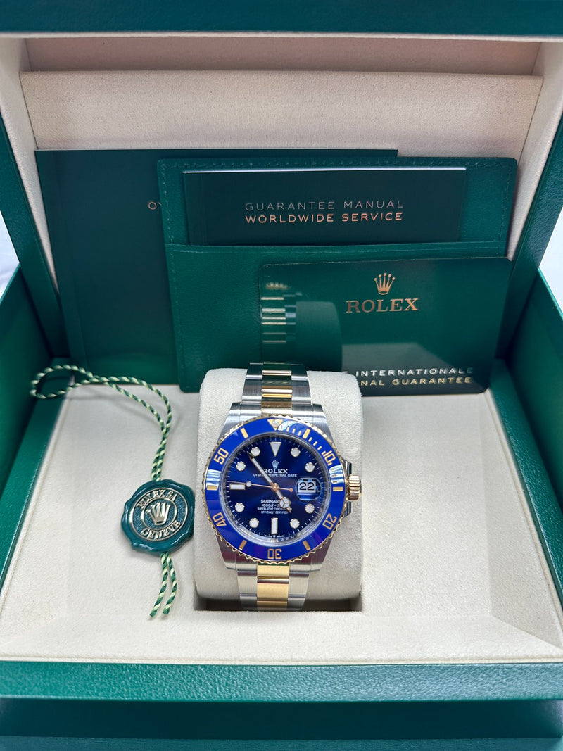 Rolex Submariner 41mm Two-Tone Yellow Gold Blue Dial Blue Bezel "Bluesy" - 126613LB - New 2025