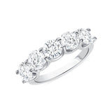 Round Cut Lab Grown Diamond 5 Stone Ring