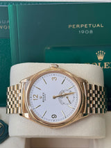Rolex 1908 Yellow Gold White Dial Settimo Bracelet - 52508 - New 2025