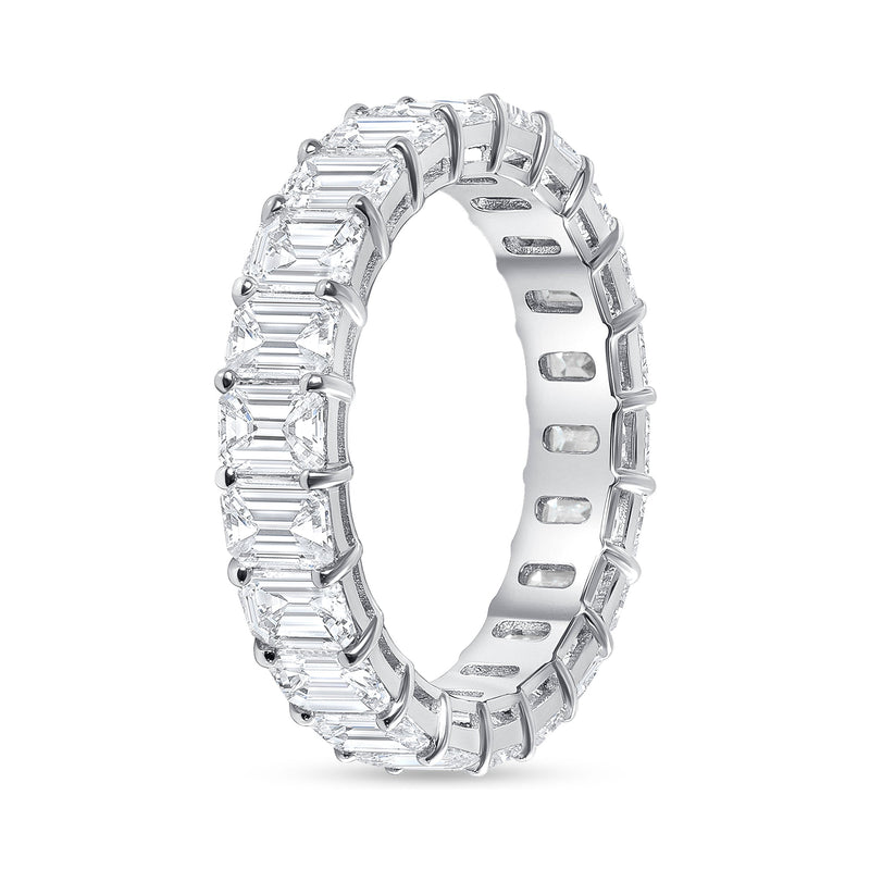 Emerald Cut Lab Grown Diamond - Full Eternity Band