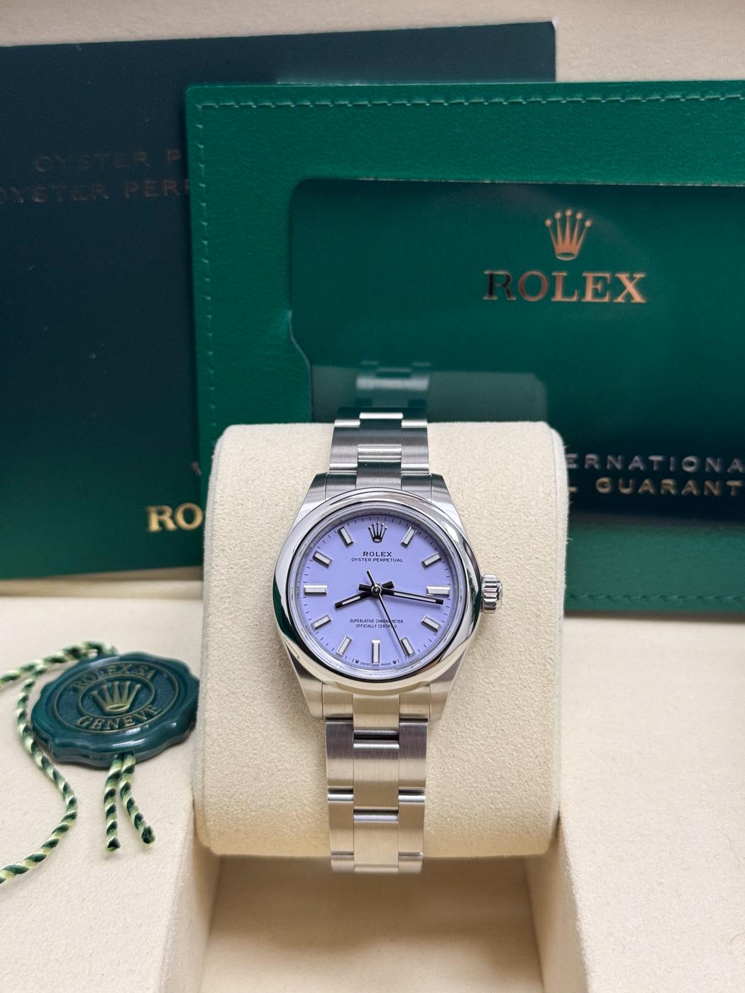 Rolex Oyster Perpetual 28mm Lavender Dial Oyster Bracelet – 276200 – N