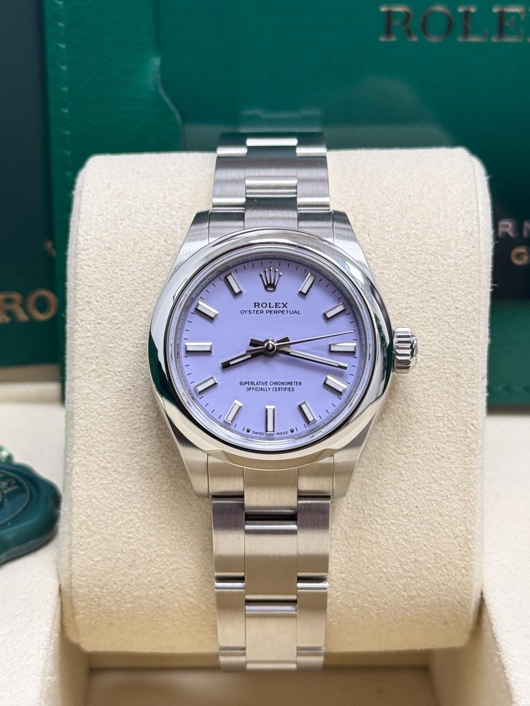 Rolex Oyster Perpetual 28mm Lavender Dial Oyster Bracelet – 276200 – N