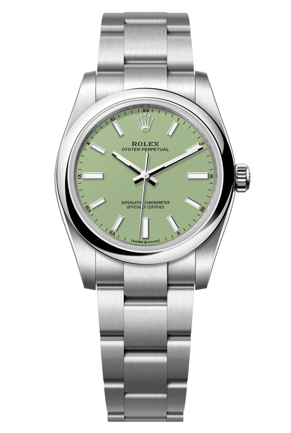 Rolex Oyster Perpetual 34mm Pistachio Dial - 124200 - New 2025