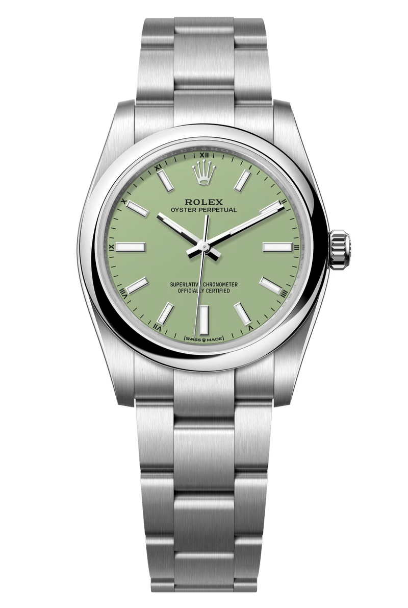 Rolex Oyster Perpetual 34mm Pistachio Dial - 124200 - New 2025