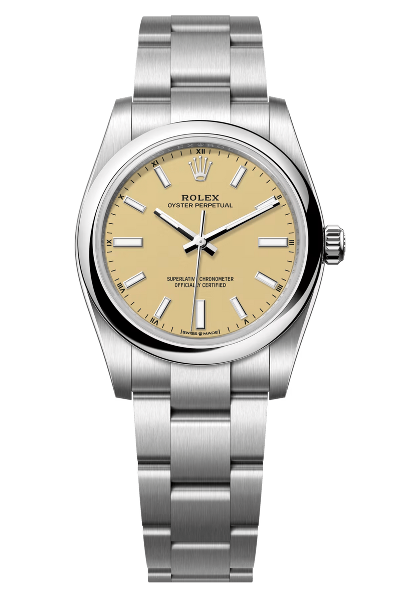 Rolex Oyster Perpetual 34mm Beige Dial - 124200 - New 2025