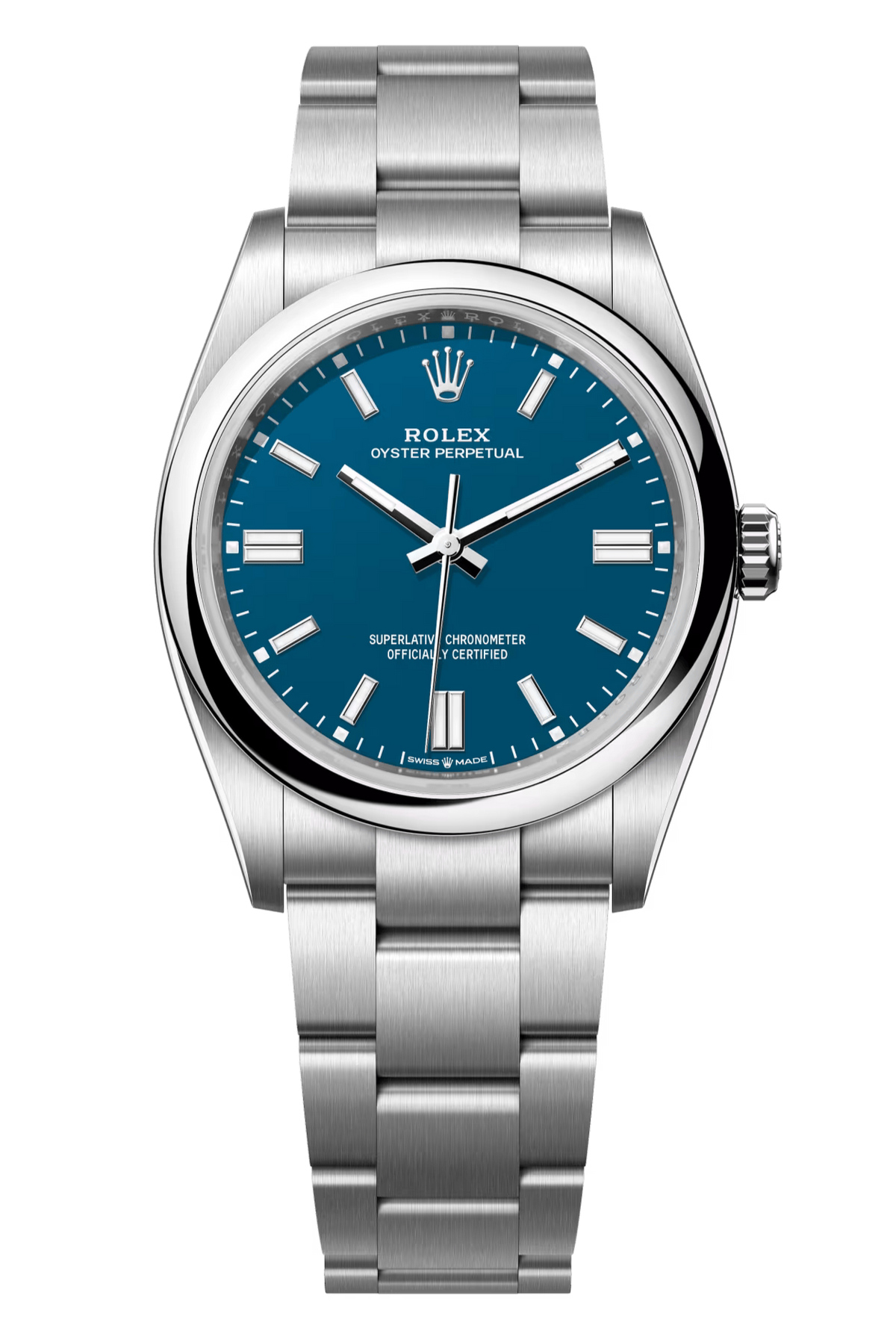 Rolex Oyster Perpetual 36mm Med Blue Dial - 126000 - New