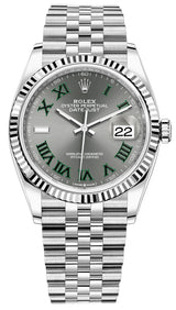 Rolex Datejust 36mm Fluted Bezel "Wimbledon" Roman Dial Jubilee - 126234 - New 2025
