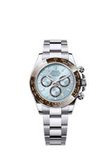 Rolex Cosmograph Daytona 40mm Platinum "Platona" Ceramic Brown Bezel Ice Blue Diamond Baguette Dial - 126506 - New 2024