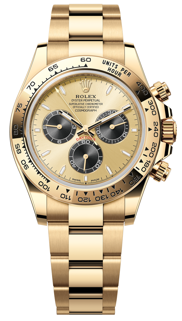 Rolex Cosmograph Daytona 40mm Yellow Gold Champagne and Black "YML Pikachu" Dial - 126508 - Brand New 2024