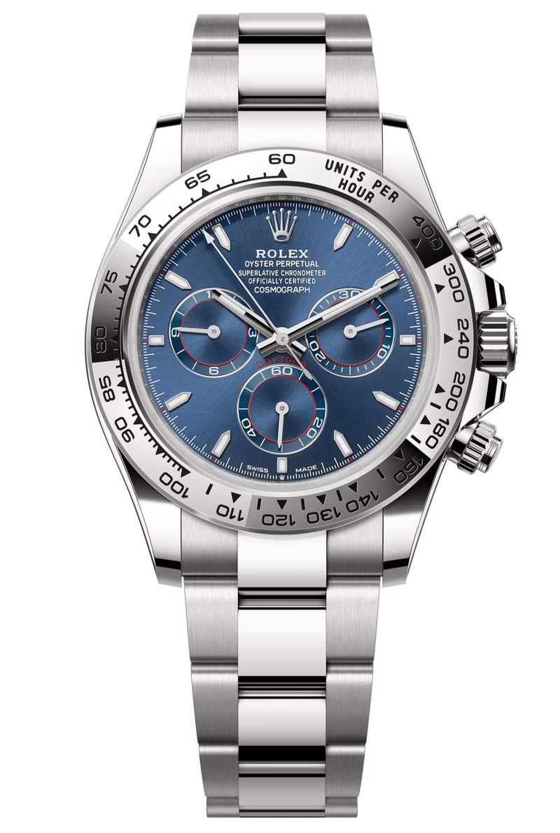Rolex Cosmograph Daytona 40mm White Gold Blue Dial - 126509 - New 2025