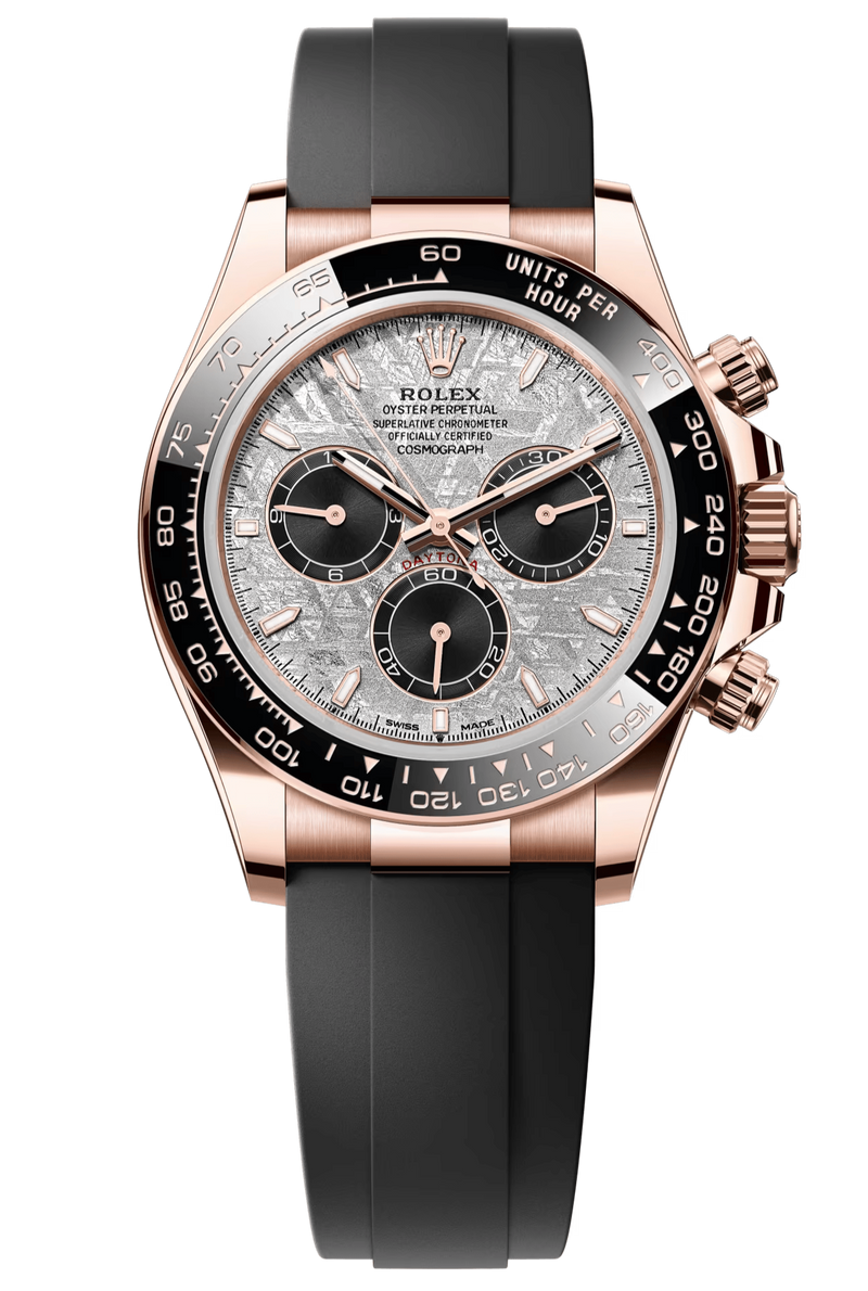Rolex Cosmograph Daytona 40mm Everose Gold Ceramic Bezel Meteorite Dial Oysterflex - 126515LN - New 2025 Release Coming Soon