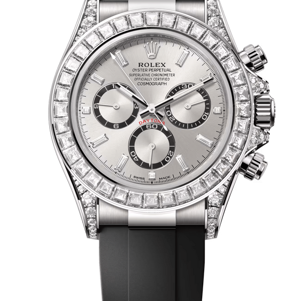 ダイヤモンドandホワイトゴールド Rolex Cosmograph Daytona 40mm White Gold Diamond Baguette