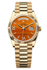Rolex Day-Date "President" 36mm Everose Carnelian Roman Diamond Dial - 128235 - New 2025