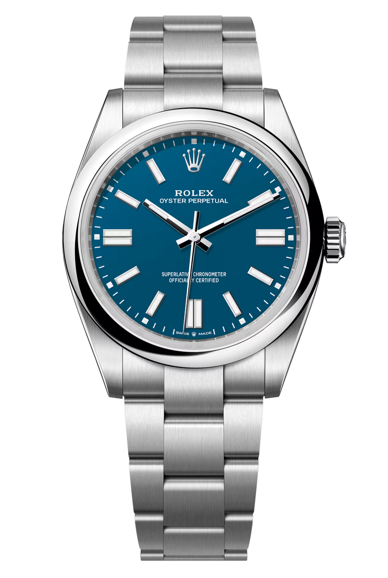 Rolex Oyster Perpetual 41mm Med Blue Dial - 134300 - New 2025