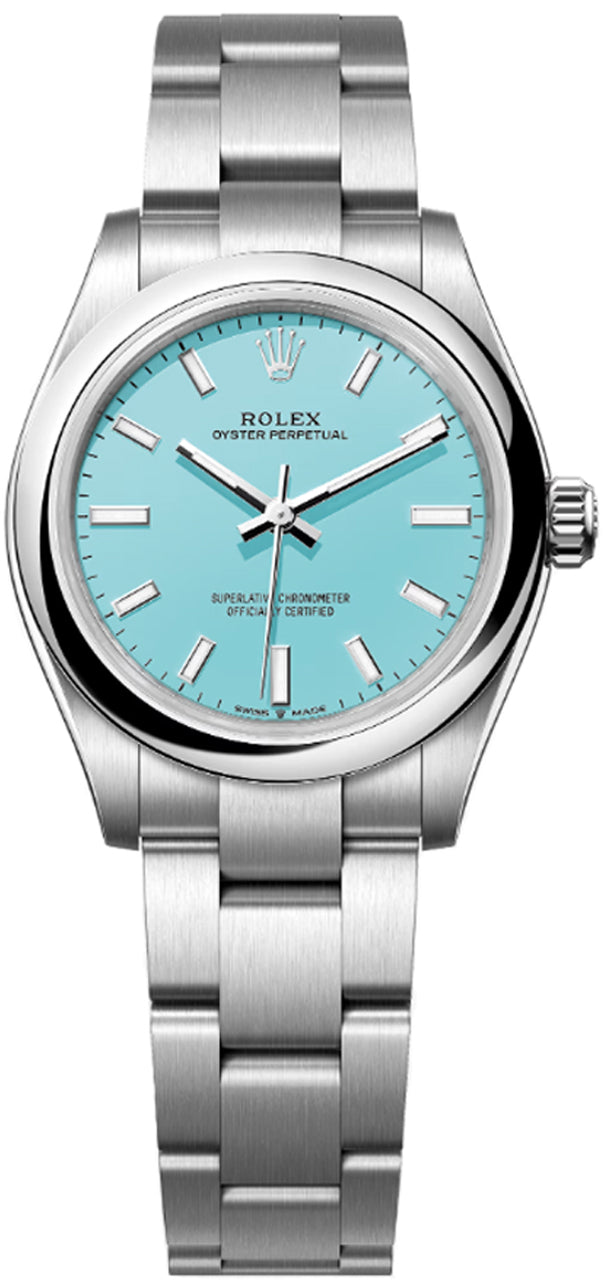 Rolex Oyster Perpetual 31mm Turquoise Blue Dial - 277200 - Brand New 2024