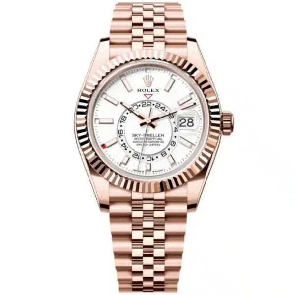 Rolex Sky-Dweller 42mm Rose Gold White Dial Jubilee - 336935 - Brand New 2024