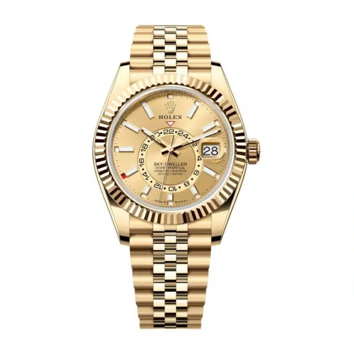 Rolex Sky-Dweller 42mm Yellow Gold Champagne Dial Jubilee - 336938 - New 2024