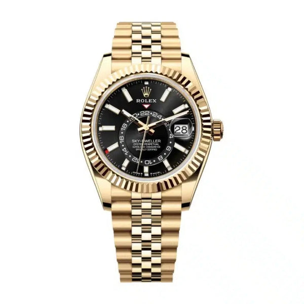 Rolex Sky-Dweller 42mm Yellow Gold Black Dial Jubilee - 336938 - New 2025