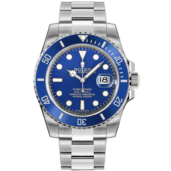 Rolex Submariner "Smurf" 40mm Stainless Steel Blue Dial Blue Bezel  - 116619LB - Mint Condition 2019