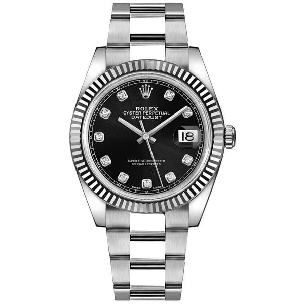 Rolex Datejust Stainless Steel 41mm Black Diamond Oyster - 126334 - New 2023