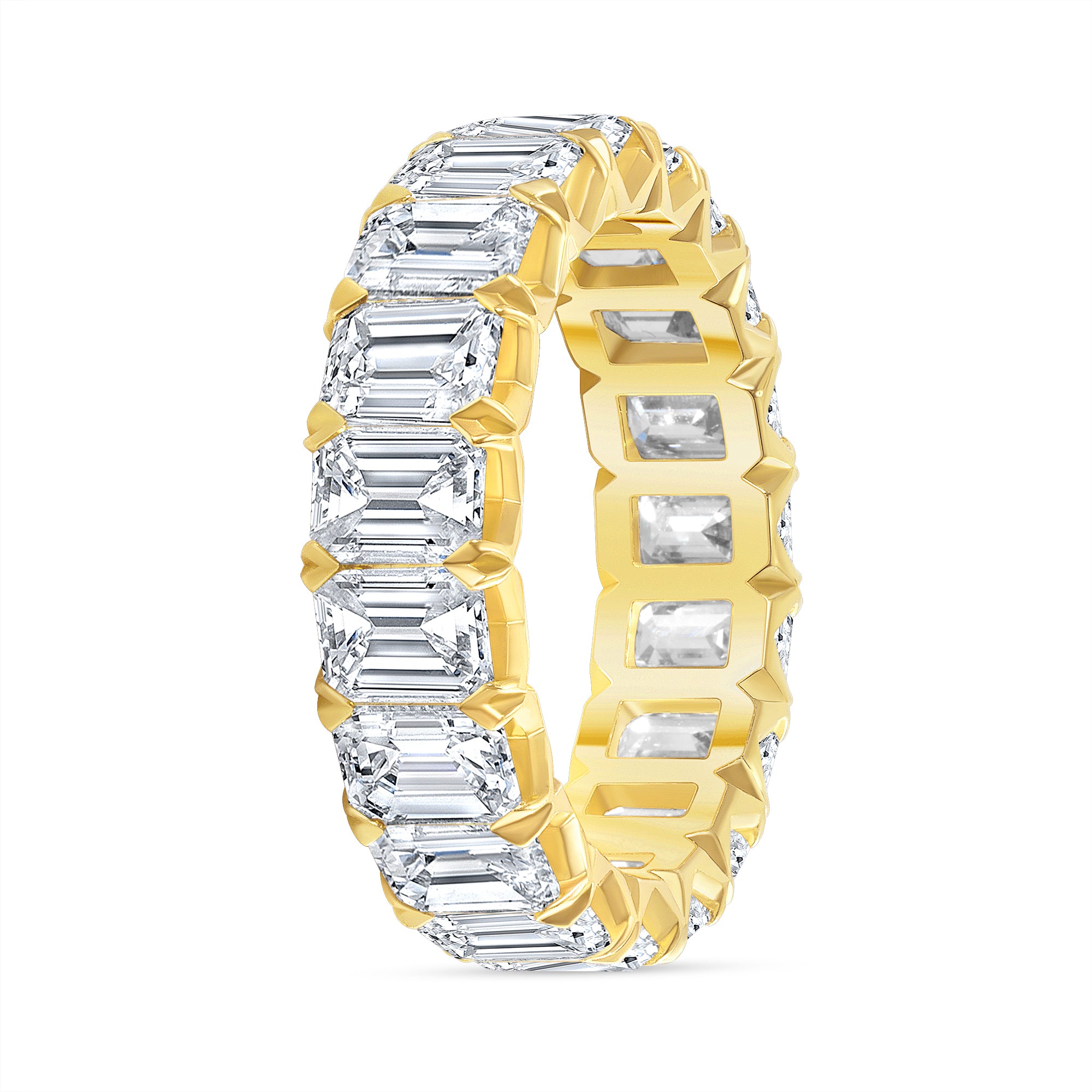 Emerald Cut Natural Eternity Band - 7 Carat
