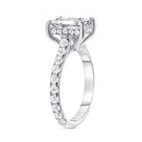  Gold Emerald Cut Diamond Engagement Ring