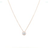 14k Gold Diamond Solitaire Pendant Necklace